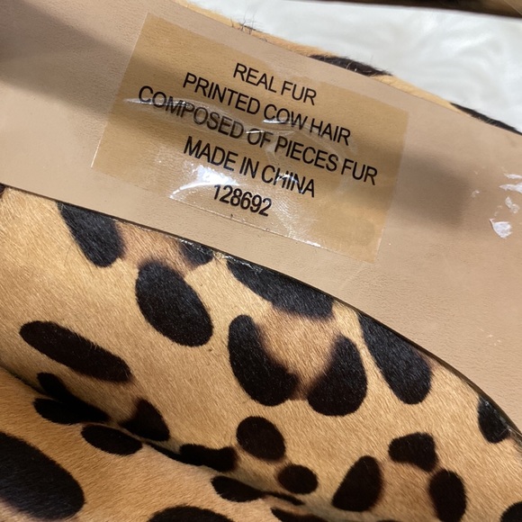 Steve Madden Bolddd gold studded leopard fur platforms mob wife - Picture 8 of 9